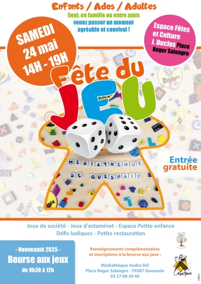 Fête du jeu le samedi 24 mai de 14h à 19h