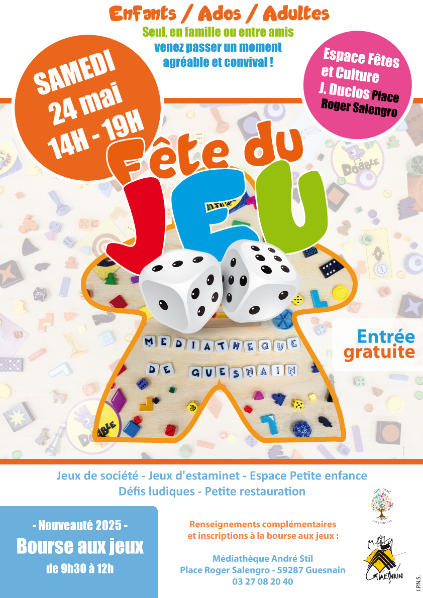 Fête du jeu le samedi 24 mai de 14h à 19h