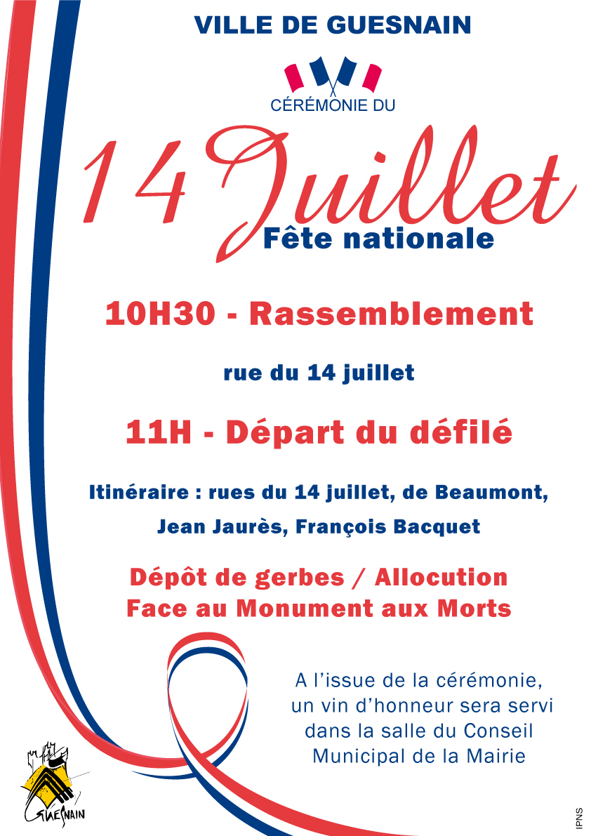 Rassemblement du 14 juillet à 10h30 rue du 14 juillet